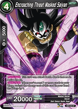 Encroaching Threat Masked Saiyan SD3-04 Dragon Ball Masters card