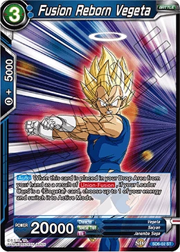 Fusion Reborn Vegeta SD6-02 card