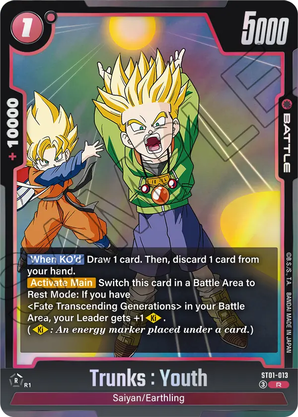 Trunks : Youth ST01-013 card