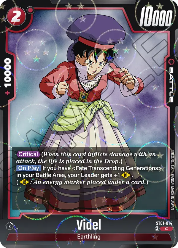 Videl ST01-014 Dragon Ball Fusion World card, Variant 1