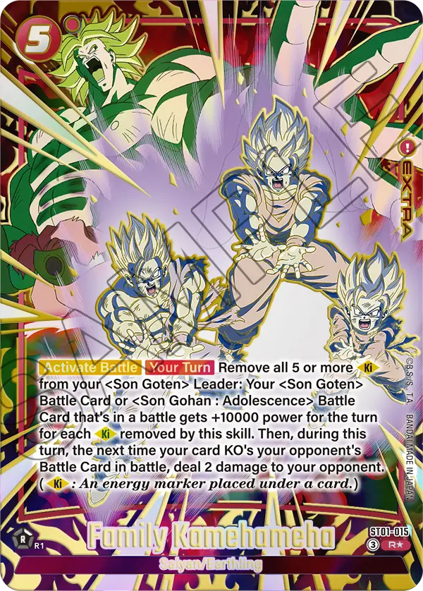 Family Kamehameha ST01-015 Dragon Ball Fusion World card, Variant 1