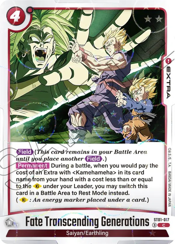 Fate Transcending Generations ST01-017-p1 card