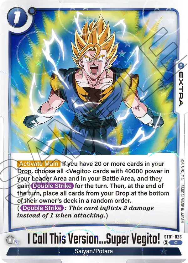 I Call This Version...Super Vegito! ST01-026-p1 card