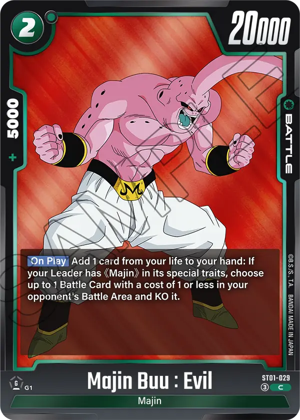 Majin Buu : Evil ST01-029 card