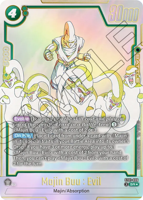 Majin Buu : Evil ST01-036 Dragon Ball Fusion World card, Variant 1
