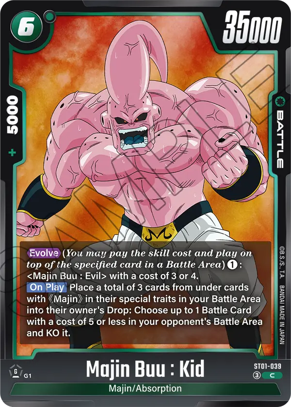 Majin Buu : Kid ST01-039 card