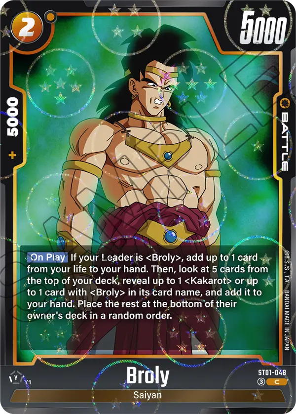 Broly ST01-048 Dragon Ball Fusion World card, Variant 1