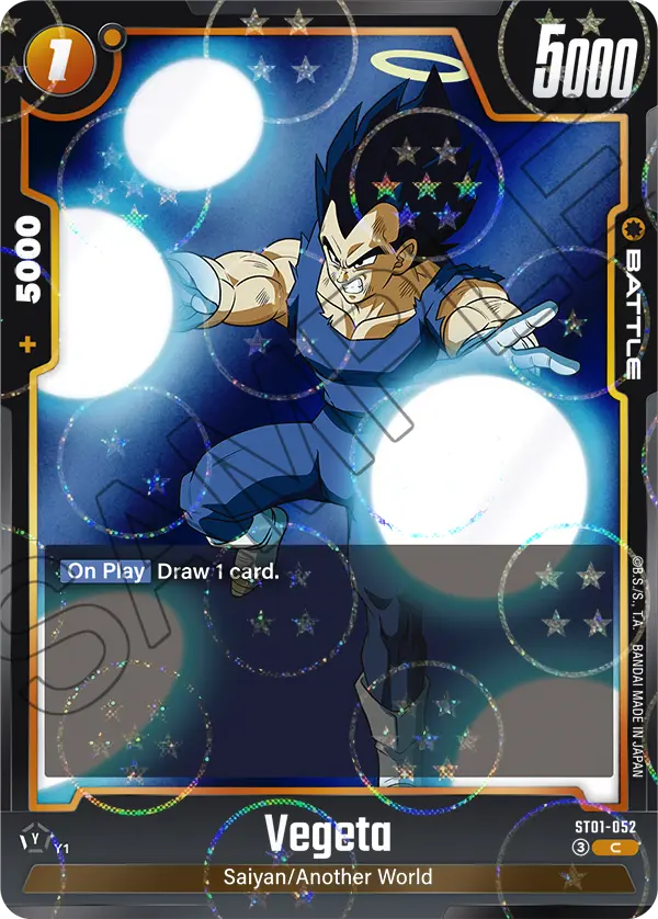 Vegeta ST01-052 Dragon Ball Fusion World card, Variant 1