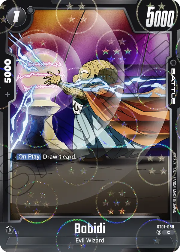 Babidi ST01-059 Dragon Ball Fusion World card, Variant 1