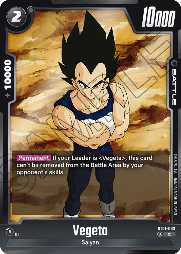 Vegeta ST01-063 card