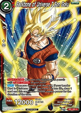 Backbone of Universe 7 Son Goku TB1-003_PR03 card