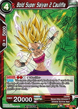Bold Super Saiyan 2 Caulifla TB1-012_PR card