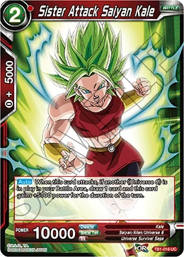 Sister Attack Saiyan Kale TB1-016 card