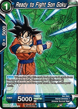 Ready to Fight Son Goku TB1-027_PR card