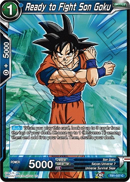 Ready to Fight Son Goku TB1-027 Dragon Ball Masters card, Promo 2