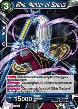 Whis, Mentor of Beerus TB1-031 card