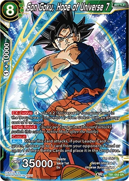 Son Goku, Hope of Universe 7 TB1-052 card