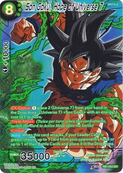 Son Goku, Hope of Universe 7 TB1-052 Dragon Ball Masters card, Collector's Selection 2