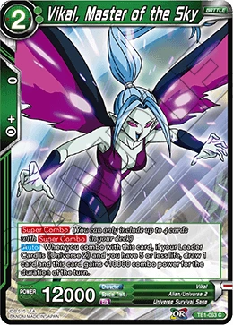 Vikal, Master of the Sky TB1-063 Dragon Ball Masters card