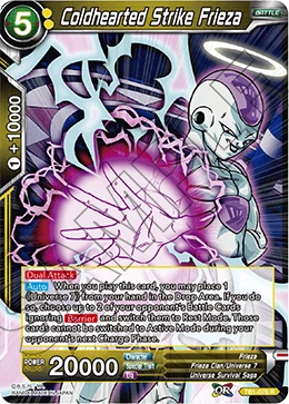 Coldhearted Strike Frieza TB1-078 Dragon Ball Masters card, BD