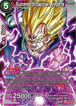 Supreme Showdown Vegeta TB2-005 card