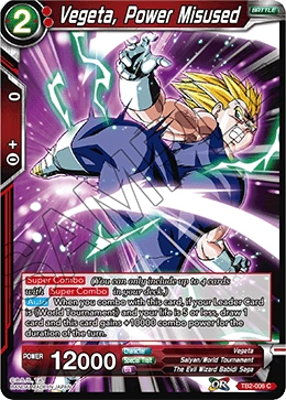 Vegeta, Power Misused TB2-006 card