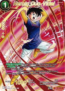 Heroic Duo Videl TB2-011 Dragon Ball Masters card, Promo