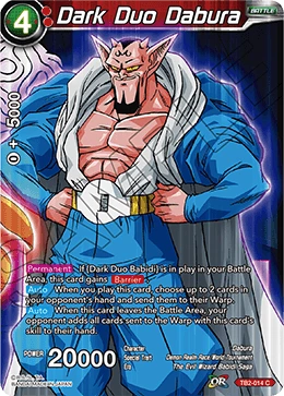 Dark Duo Dabura TB2-014 Dragon Ball Masters card, BD