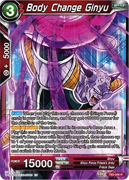 Body Change Ginyu TB3-006 card