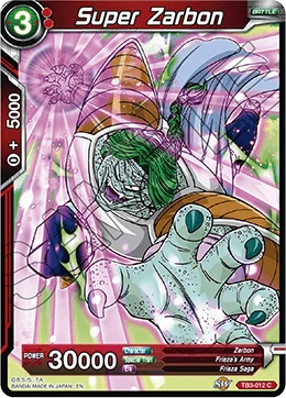 Super Zarbon TB3-012 card