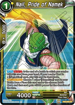 Nail, Pride of Namek TB3-058 card