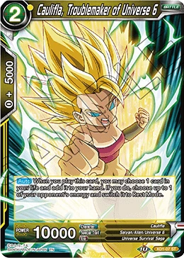 Caulifla, Troublemaker of Universe 6 XD1-07 card