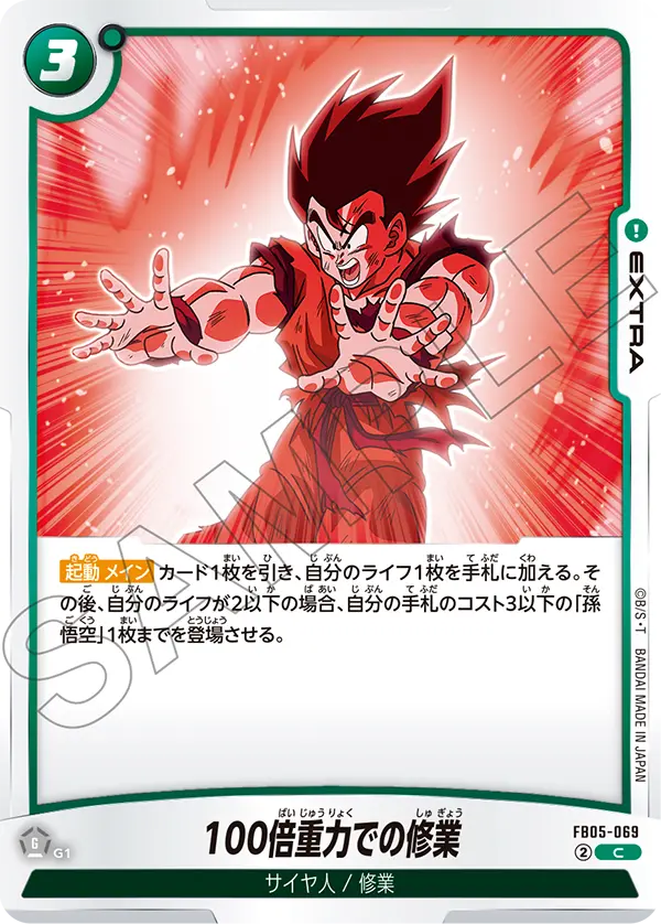 Training at 100Gs FB05-069 card