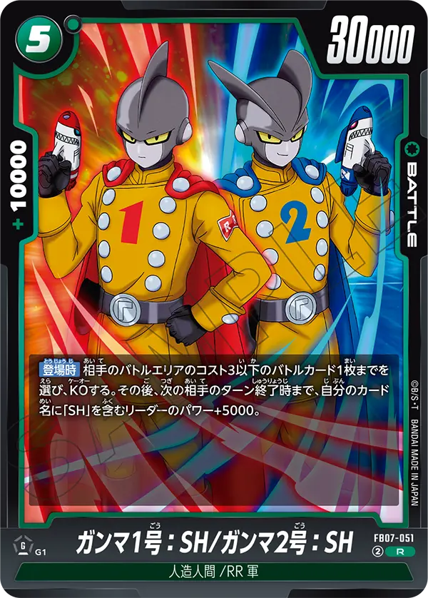 Gamma 1 : SH/Gamma 2 : SH FB07-051 card