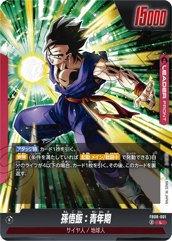 Son Gohan : Adolescence FB08-001 card